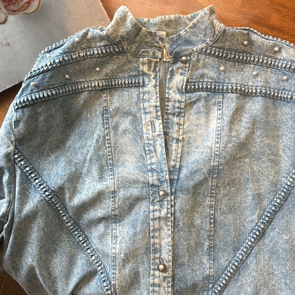 Unique Pearl and Long Denim Dress/Jacket/Duster |12| Sunny Sport - Picture 7 of 9